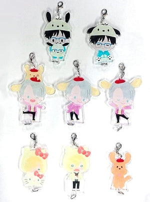 All 8 Types Set Yuri on Ice x Sanrio Characters Connect! Acrylic Charm Key Ring [USED]