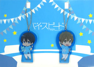 Nanase Haruka & Tachibana Makoto Acrylic Keychain Set 2 Set High Speed! Free! Starting Days Iwatobi Junior High School Swimming Club Record Meeting Thank You Party Key Ring [USED]