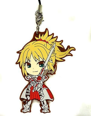 Saber/Mordred Fate/Grand Order Ichiban Kuji Kyun Character Order Singularity 4 Kyun Chara Illustrations Rubber Charm Prize I Key Ring [USED]