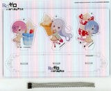 Rem & Ram & Emilia Acrylic Stand Keychain Set Re:Zero - Starting Life in Another World Key Ring [USED]