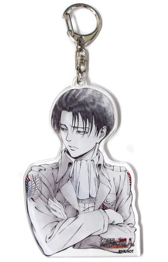 Levi Ackerman Attack on Titan Newly Drawn Acrylic Mascot Kyoji Asano X Wit Studio Original Art Exhibition Limited Key Ring [USED]