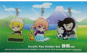 The Idolmaster Cinderella Girls Local Acrylic Keychain 3 Set Shizuoka Ver. THE IDOLM@STER CINDERELLA GIRLS 5thLIVE TOUR Serendipity Parade!!! Key Ring [USED]