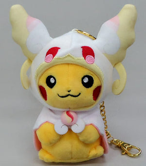 Mega Audino Poncho Wearing Pikachu Mascot Pokemon Pokemon Center Limited Key Ring  [USED]