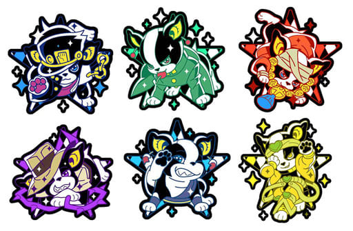 Iggy Jotaro Kujo, etc. JoJo's Bizarre Adventure Iggy Bizarre Cosplay 2018 Year of The Dog Ver. Rubber Mascot All 6 Types Set Key Ring [USED]
