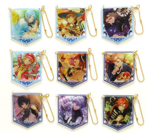 All 9 Type Set Ensemble Stars! Garland Collection Keychain Vol.4 Key Ring  [USED]