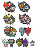 Kamen Rider Den-O Memory of the 10th Anniversary Rubber Mascot All 8Types Set + DVD Purchase Bonus Key Ring [USED]