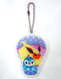 2.Piplup & Flareon Pokemon Acrylic Charm Collection Snowseason Pokemon Center Limited Key Ring  [USED]