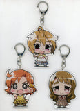 Tsubasa & Kana & Miya Minicchu Big Acrylic Keychain 3 Set The Idolmaster Million Live! Key Ring [USED]