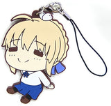 Saber Plain Clothes Fate/stay night: Heaven's Feel Ichiban Kuji Mojishi Lease Poya Rubber Charm Prize E Key Ring [USED]