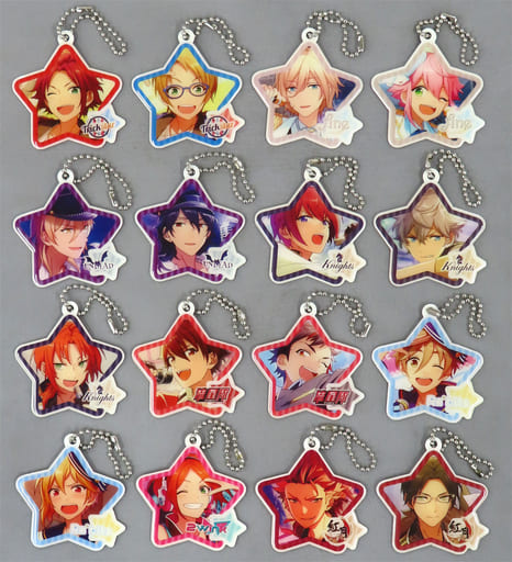 Sena Izumi, etc. Ensemble Stars! Kyuvic Plate Key Chain Part 2 All 16 Types Set Key Ring [USED]