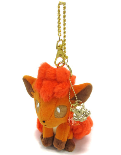 Vulpix Pokemon Rokon's Crystal Season Mascot with Charm Pokemon Center Limited Charm [USED]