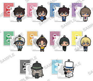 All 10 Types Set Detective Conan Tsutsumarekko Rubber Strap Key Ring [USED]