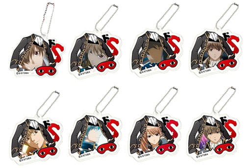 Sougo Okita, etc. Gintama Decofla Acrylic Key Chain Okita Box All 8 Types Set Key Ring [USED]