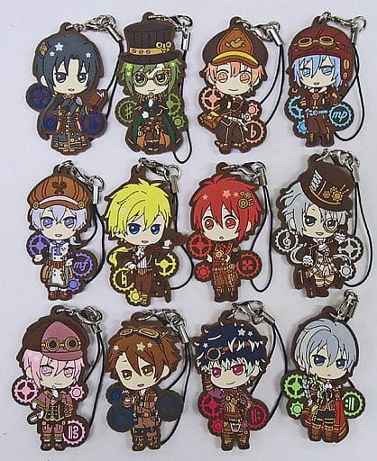 Iori Izumi, etc. IDOLiSH7 Ichiban Kuji Mechanical Lullaby Rubber Strap Kiradol Prize S All 12 Types Set Key Ring [USED]