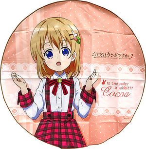 Cocoa Newly Drawn Round Towel Retro Check Is the Order a Rabbit?? -Dear My Sister?- x Marui Theater Screening Memorial Is your order OIOI ?? Towel [USED]