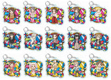 All 15 Types Set THE iDOLM@STER Cinderella Girls Theater Tobi Chara Trading Acrylic Keychain Key Ring [USED]