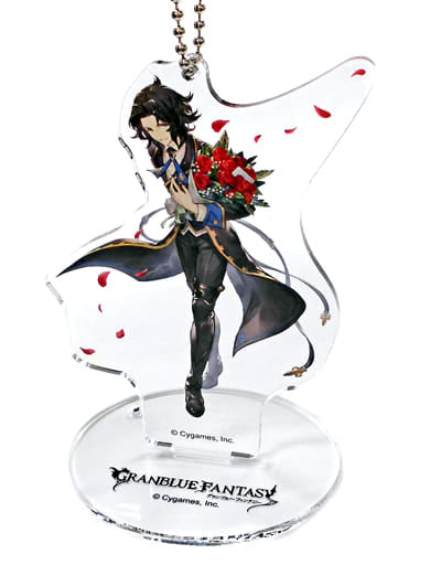 Lancelot The Dragon Knights GRANBLUE FANTASY Big Acrylic Key Holder with Stand Skin Collection A Granblue Fes 2017 Limited Key Ring [USED]