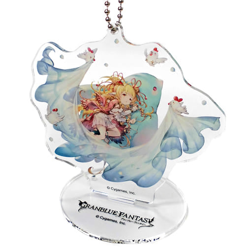 Mahira Soft Feather Light Clothing GRANBLUE FANTASY Big Acrylic Key Holder with Stand Skin Collection B Granblue Fes 2017 Limited Key Ring [USED]