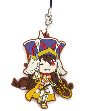 Caster/Xuanzang Sanzang Servant Girls Ver. Fate/Grand Order Ichiban Kuji Kengo Issen: Miyamoto Musashi, Koko ni Suizan! Kyun Chara Illustrations Rubber Charm Prize F Key Ring [USED]