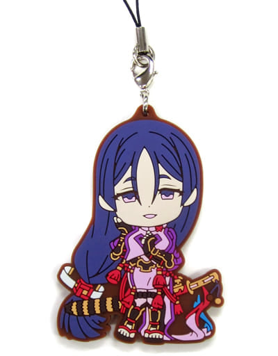 Berserker/Minamoto no Raikou Servant Girls Ver. Fate/Grand Order Ichiban Kuji Kengo Issen: Miyamoto Musashi, Koko ni Suizan! Kyun Chara Illustrations Rubber Charm Prize F Key Ring [USED]