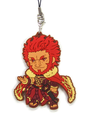 Rider/Iskandar Servant Boys Ver. Fate/Grand Order Ichiban Kuji Kengo Issen: Miyamoto Musashi, Koko ni Suizan! Kyun Chara Illustrations Rubber Charm Prize G Key Ring [USED]