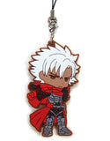 Emiya [Assassin] Servant Boys Ver. Fate/Grand Order Ichiban Kuji Kengo Issen: Miyamoto Musashi, Koko ni Suizan! Kyun Chara Illustrations Rubber Charm Prize G Key Ring [USED]