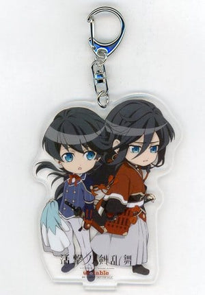 Izuminokami Kanesada & Horikawa Kunihiro Newly Drawn SD Acrylic Key Chain Blu-ray/DVD Katsugeki/Touken Ranbu Vol.5 Limited Edition ufotable Purchase Bonus Key Ring [USED]