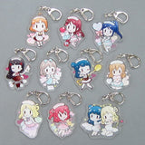 All 10 Types Set Love Live! Sunshine!! School idol diary Traiding Acrylic Keychain 3 C93 Goods Key Ring [USED]