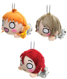 All 3 Types Set Lying Down Keychain Mascot "Ninensei" -Summer School Uniform- Love Live! Sunshine!! Key Ring [USED]