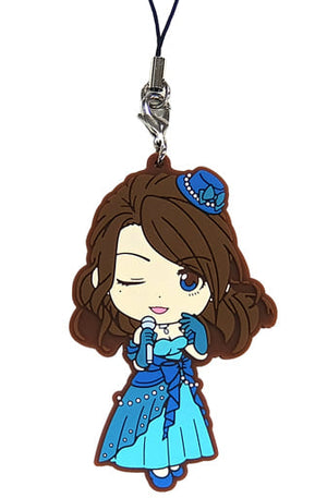 Ayaka Kishibe THE iDOLM@STER Cinderella Girls Ichiban Kuji Let's Party! Rubber Charm Kyun Chara Illustrations Prize F Key Ring [USED]