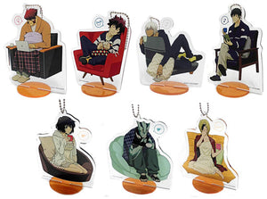 All 7 Types set Acrylic Stand Keychain Ani Kuji Blood Blockade Battlefront & Beyond B Prize Key Ring [USED]