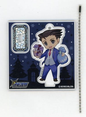 Naruhodo Ryuichi Acrylic Stand Keychain Ace Attorney Attraction Festa in Tokyo Tower Goods Key Ring [USED]