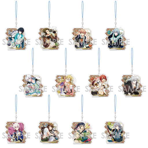 Iori Izumi, etc. Idolish7 X Tales of Link Chara-feuille Acrylic Strap Ainana Box All 12 Types Set Key Ring [USED]