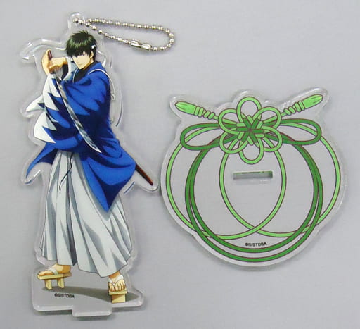 Toushirou Hijikata Gintama Newly Drawn Acrylic Stand Key Chain Toei Uzumasa Eigamura Kyoto Brurun Stay Record Limited Key Ring [USED]