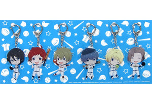 The Idolmaster SideM P@L Collaboration Acrylic Keychain Set 6 Set The Idolmaster x Pacific League Collaboration Key Ring [USED]