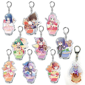 All 10 Types Set Pikuriru! Macross 35th Anniversary Trading Acrylic Keychain Key Ring [USED]