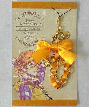 Shinomiya Natsuki 3WAY Ribbon Bag Charm Uta no Prince sama Event/Mail Order Limited Goods Key Ring  [USED]