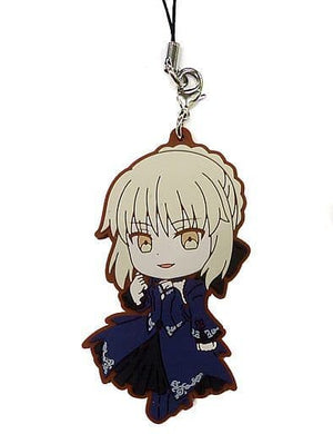 Saber Alter Fate/stay night: Heaven's Feel Ichiban Kuji Kyun Chara Illustrations PART2 Rubber Charm Prize K Key Ring [USED]