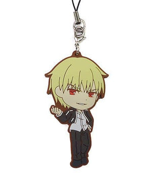 Gilgamesh Fate/stay night: Heaven's Feel Ichiban Kuji Kyun Chara Illustrations PART2 Rubber Charm Prize K Key Ring [USED]