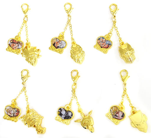 Jotaro Kujo, etc. JoJo's Bizarre Adventure: Stardust Crusaders Collection Charm 50th Anniversary Weekly Shonen Jump Exhibition Vol.2 Limited All 6 Types Set Charm [USED]