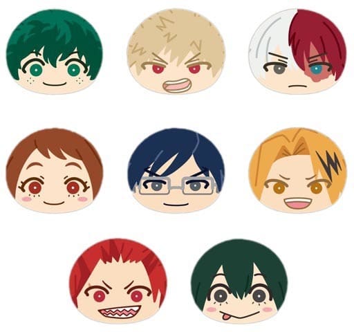 Izuku Midoriya My Hero Academia Omanjuu Niginigi Mascot All 8 Types Set Key Ring [USED]