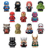 All 14 Types Set MARVEL Soft Vinyl Puppet Mascot Key Ring [USED]