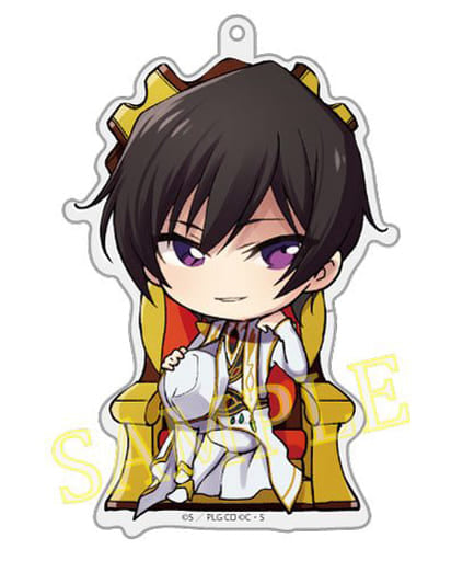 Lelouch Emperor Code Geass: Lelouch of the Rebellion III - Glorification Chara Form Acrylic Keychain Collection Vol.2 Key Ring [USED]