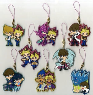 All 8 Types Set Yu-Gi-Oh! Duel Monsters Pair Rubber Strap Collection Key Ring [USED]