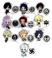 Shokudaikiri Mitsutada, etc. Touken Ranbu -online- Minnano Kuji Noodle Stopper Campaign Plate Noodle Stopper Prize F All 10 Types Set Key Ring [USED]