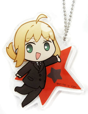 Saber Fate/Zero Cafe The spirits gathering at Fate/Zero Cafe Acrylic Charm Machi Asobi vol.20 Limited Key Ring  [USED]