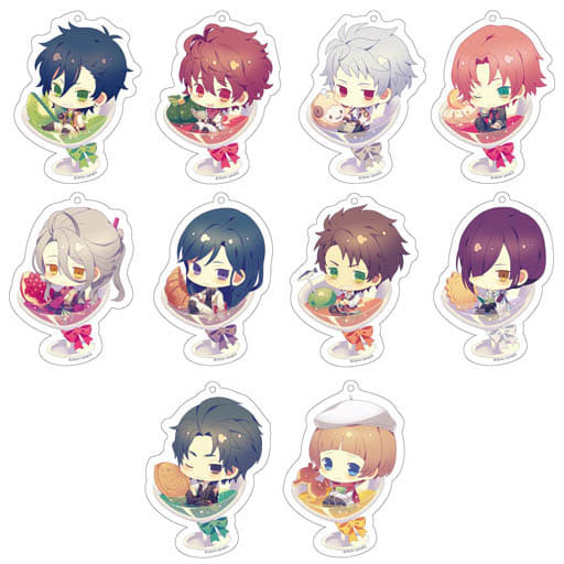 Naoya Shiga, etc. Bungou to Alchemist Chapon! Acrylic Strap Collection Vol.3 All 10 Types Set Key Ring [USED]