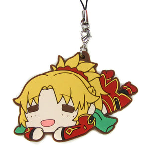 Saber of Red Fate/Apocrypha Ichiban Kuji PART2 Mojishi Lease Poya Rubber Charm Prize K Key Ring [USED]