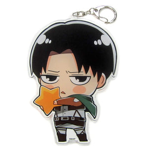 Levi Giant Acrylic Keychain Attack on Titan IN THE DOME -Soldiers' Starry Sky- Key Ring [USED]