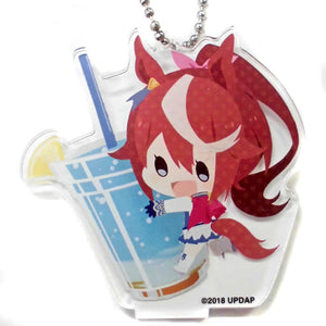 Tokai Teio CharaDri !! Uma Musume Pretty Derby x COLLABO CAFE HONPO Acrylic Keychain Key Ring [USED]